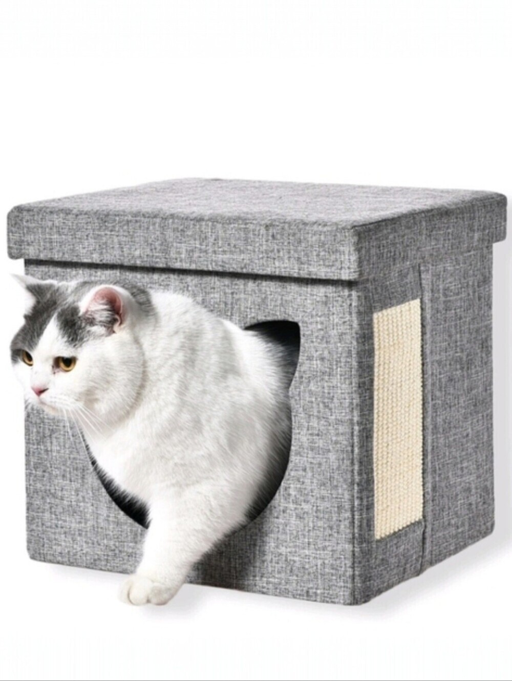 Vibrant Life Cat Cube Condo In GRAY, Satisfy your cat's desire to play and rest! - Picture 2 of 9